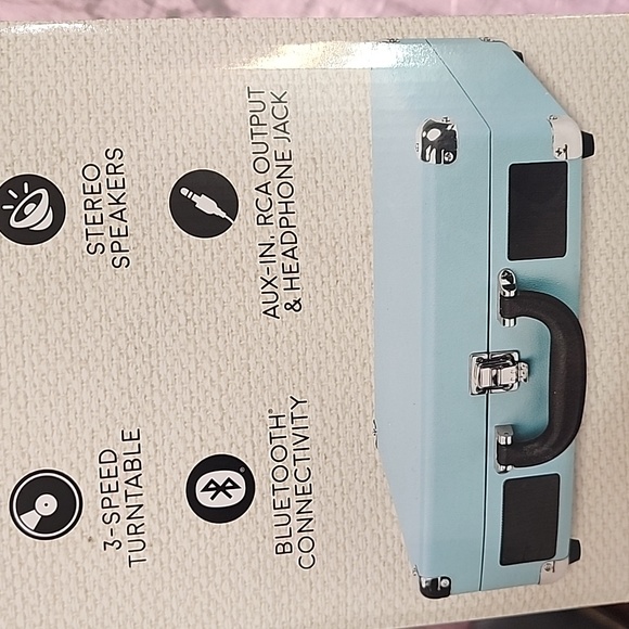 VITROLA JOURNEY BLUETOOTH SUITCASE RECORD PLAYER- VSC-550BT- CLASSIC DESIGN - Picture 6 of 6